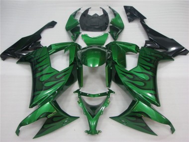 08-10 Vert Flamme ZX10R Carénage Moto