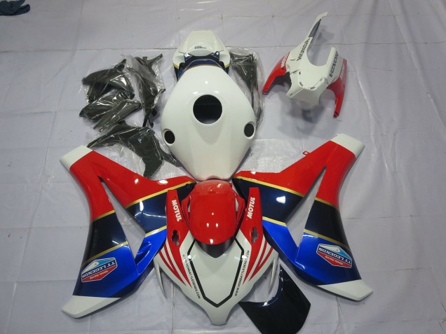 08-11 Blanc Bleu & Rouge CBR1000RR Carénage Moto 08-11 Blanc Bleu & Rouge CBR1000RR Carénage Moto