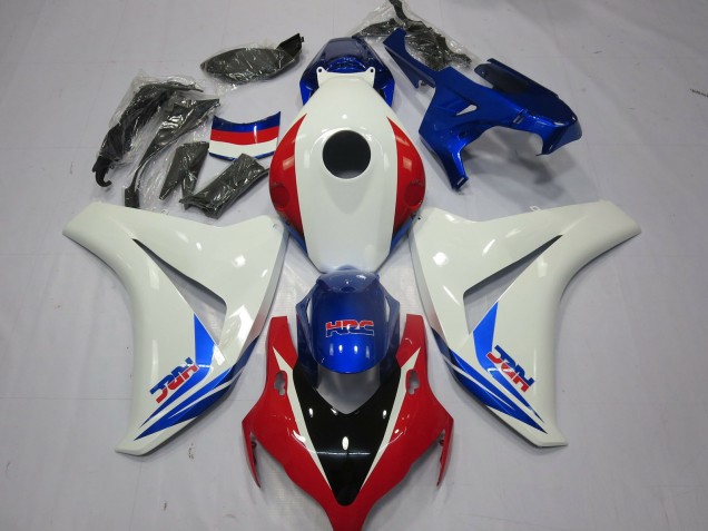 08-11 Blanc Rouge & Bleu CBR1000RR Carénage Moto 08-11 Blanc Rouge & Bleu CBR1000RR Carénage Moto