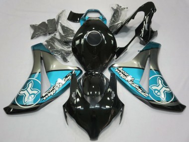 08-11 Bleu Clair Sur Noir Personnalisé CBR1000RR Carénage Moto