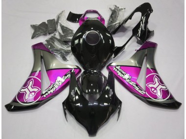 08-11 Rose Sur Noir Personnalisé CBR1000RR Carénage Moto