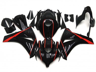 08-11 Rouge Brillant & Noir CBR1000RR Carénage Moto