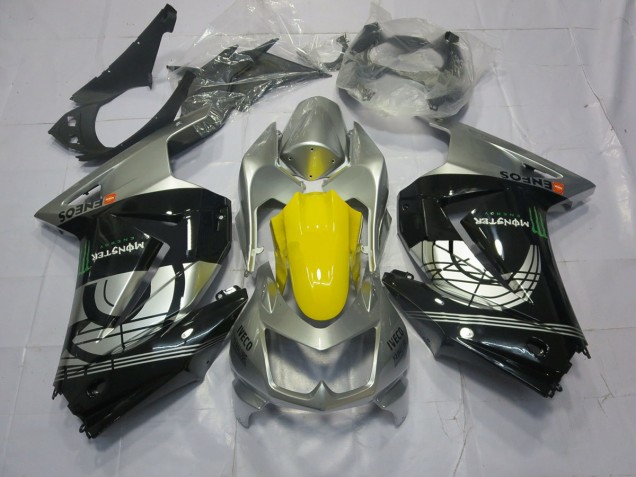 08-12 Argent & Noir Ninja 250 Carénage Moto 08-12 Argent & Noir Ninja 250 Carénage Moto