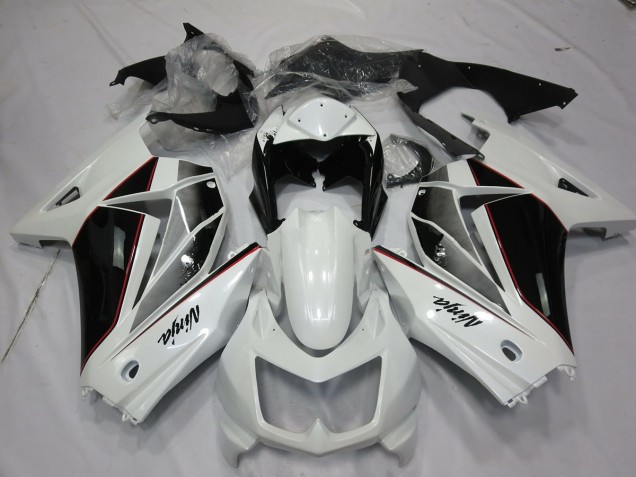 08-12 Blanc & Noir Ninja 250 Carénage Moto 08-12 Blanc & Noir Ninja 250 Carénage Moto