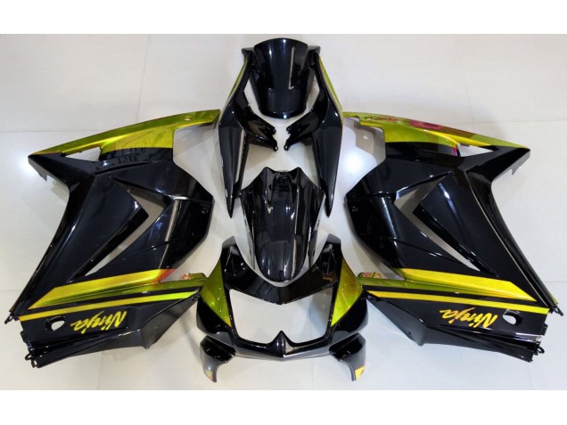 08-12 Noir Brillant & Jaune Ninja 250 Carénage Moto 08-12 Noir Brillant & Jaune Ninja 250 Carénage Moto