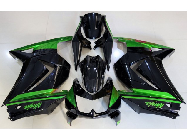 08-12 Noir Brillant & Vert Ninja 250 Carénage Moto 08-12 Noir Brillant & Vert Ninja 250 Carénage Moto