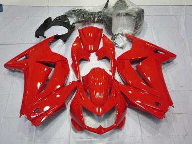 08-12 Rouge Brillant Ninja 250 Carénage Moto