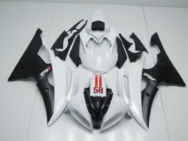 08-16 58 Sic Blanc & Noir R6 Carénage Moto