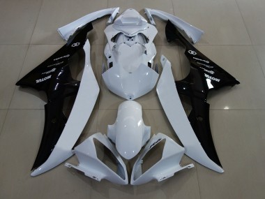08-16 Blanc Brillant / Noir R6 Carénage Moto
