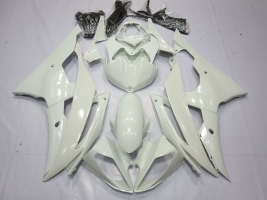 08-16 Blanc Brillant R6 Carénage Moto