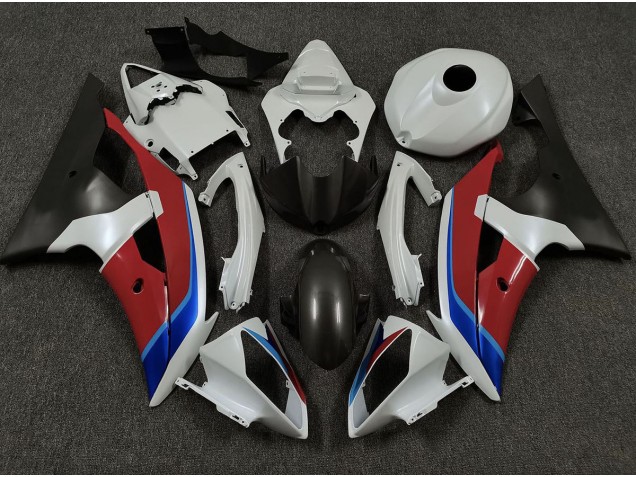 08-16 Blanc Rouge & Bleu R6 Carénage Moto 08-16 Blanc Rouge & Bleu R6 Carénage Moto