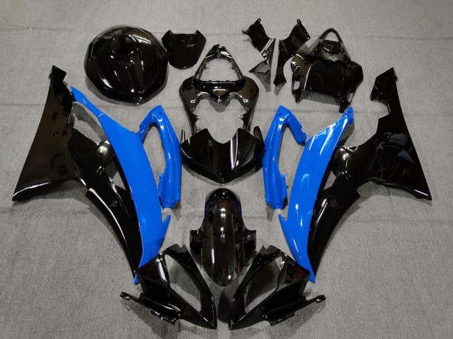 08-16 Bleu Brillant & Noir R6 Carénage Moto 08-16 Bleu Brillant & Noir R6 Carénage Moto