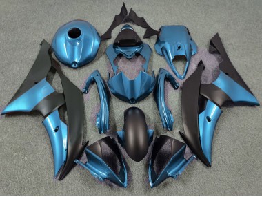 08-16 Bleu Électrique & Noir Mat R6 Carénage Moto
