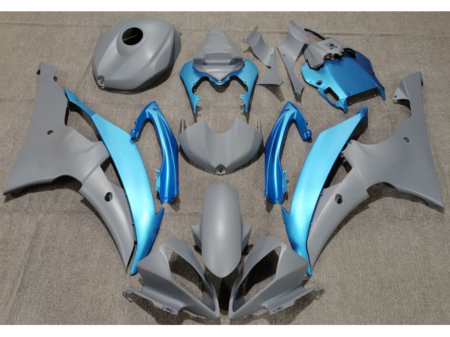 08-16 Gris Mat & Bleu Ciel R6 Carénage Moto