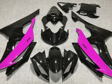 08-16 Noir Brillant & Rose R6 Carénage Moto