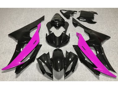 08-16 Noir Brillant & Rose R6 Carénage Moto