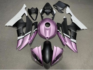 08-16 Noir Mat & Violet Clair R6 Carénage Moto