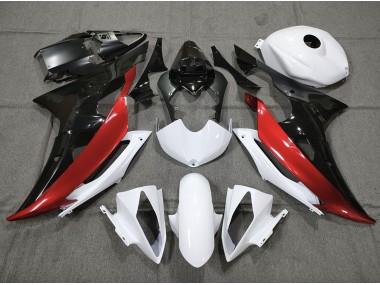 08-16 Personnalisé Rouge Noir & Blanc R6 Carénage Moto