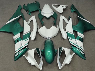 08-16 Style Blanc Brillant & Vert Écume De Mer OEM R6 Carénage Moto