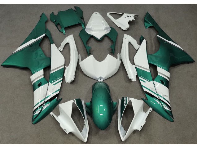 08-16 Style Blanc Brillant & Vert Écume De Mer OEM R6 Carénage Moto 08-16 Style Blanc Brillant & Vert Écume De Mer OEM R6 Carénage Moto