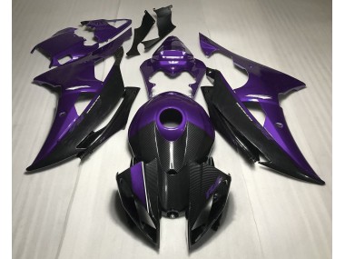 08-16 Style Violet Avec Fibre De Carbone R6 Carénage Moto