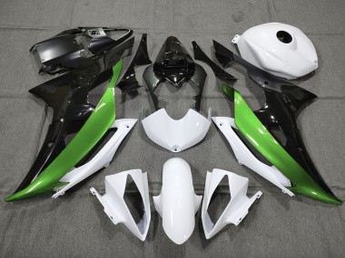 08-16 Vert Personnalisé Noir & Blanc R6 Carénage Moto