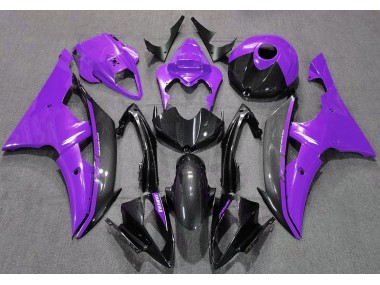 08-16 Violet Brillant & Fibre De Carbone R6 Carénage Moto