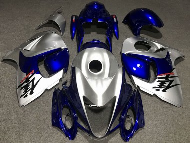 08-20 Argent Brillant & Bleu GSXR 1300 Carénage Moto