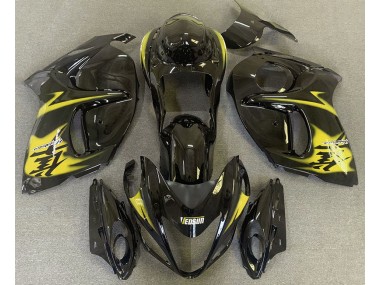 08-20 Noir Brillant & Jaune GSXR 1300 Carénage Moto