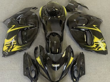 08-20 Noir Brillant & Jaune GSXR 1300 Carénage Moto