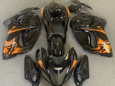 08-20 Noir Brillant & Orange GSXR 1300 Carénage Moto