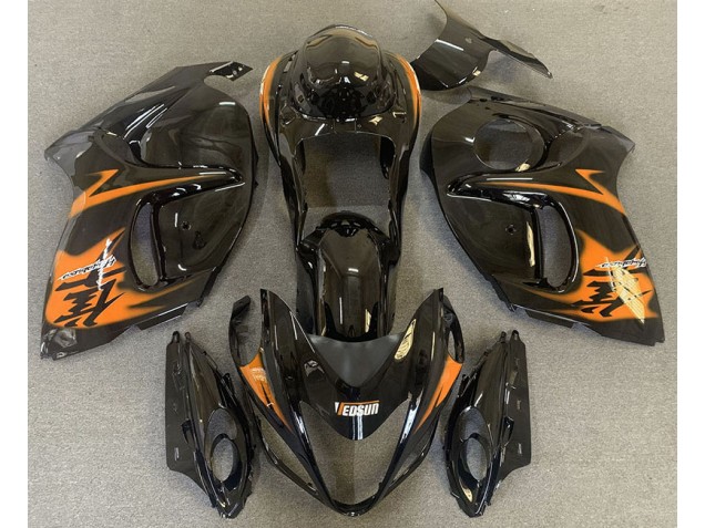 08-20 Noir Brillant & Orange GSXR 1300 Carénage Moto 08-20 Noir Brillant & Orange GSXR 1300 Carénage Moto