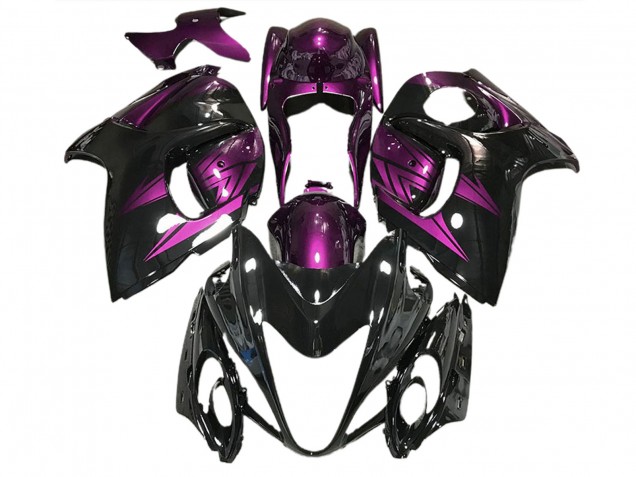 08-20 Noir Brillant & Violet Foncé GSXR 1300 Carénage Moto 08-20 Noir Brillant & Violet Foncé GSXR 1300 Carénage Moto