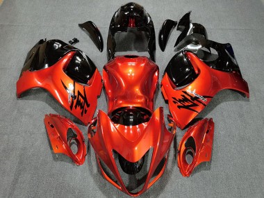 08-20 Orange Bonbon & Noir Brillant GSXR 1300 Carénage Moto