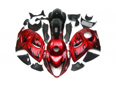 08-20 Rosso Vibrante Con Nero Fiamma GSXR 1300 Carénage Moto