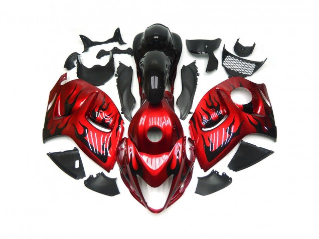 08-20 Rosso Vibrante Con Nero Fiamma GSXR 1300 Carénage Moto 08-20 Rosso Vibrante Con Nero Fiamma GSXR 1300 Carénage Moto