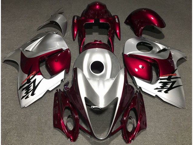08-20 Rouge Brillant & Argent GSXR 1300 Carénage Moto 08-20 Rouge Brillant & Argent GSXR 1300 Carénage Moto