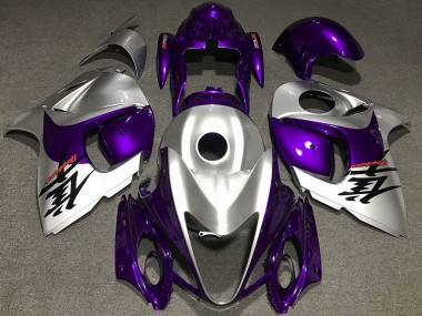 08-20 Violet Brillant & Argent GSXR 1300 Carénage Moto
