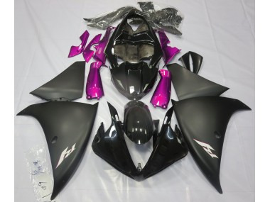09-11 Noir Mat & Rose R1 Carénage Moto