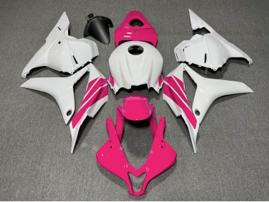 09-12 Bande Latérale Rose & Blanche CBR600RR Carénage Moto
