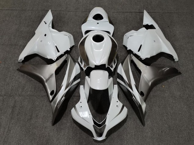 09-12 Blanc Brillant & Argent CBR600RR Carénage Moto 09-12 Blanc Brillant & Argent CBR600RR Carénage Moto