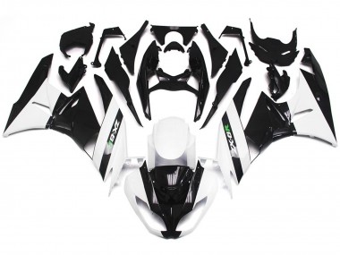 09-12 Blanc Brillant & Noir Lisse ZX6R Carénage Moto