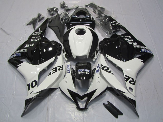 09-12 Blanc & Noir Repsol CBR600RR Carénage Moto 09-12 Blanc & Noir Repsol CBR600RR Carénage Moto