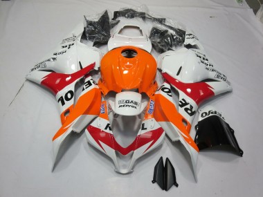 09-12 Blanc Orange Repsol CBR600RR Carénage Moto