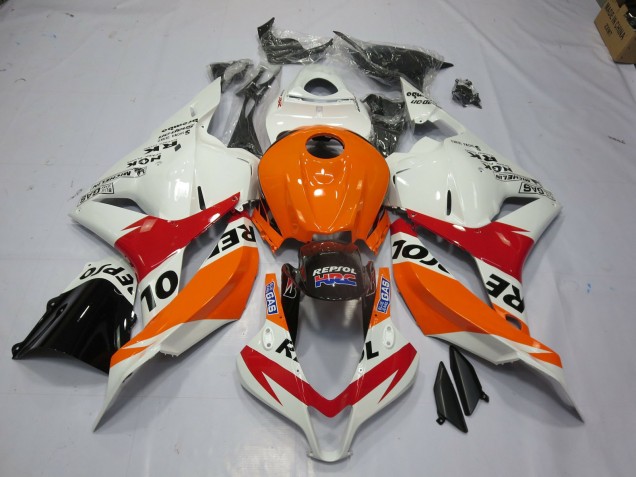 09-12 Blanc Repsol CBR600RR Carénage Moto 09-12 Blanc Repsol CBR600RR Carénage Moto