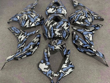 09-12 Bleu & Argent Camo CBR600RR Carénage Moto