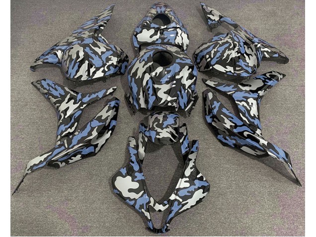 09-12 Bleu & Argent Camo CBR600RR Carénage Moto 09-12 Bleu & Argent Camo CBR600RR Carénage Moto