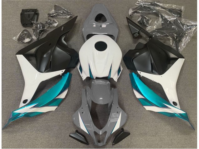 09-12 Gris Brillant Blanc & Bleu Clair CBR600RR Carénage Moto 09-12 Gris Brillant Blanc & Bleu Clair CBR600RR Carénage Moto