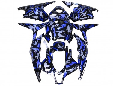 09-12 Neige Bleu Foncé Camo CBR600RR Carénage Moto