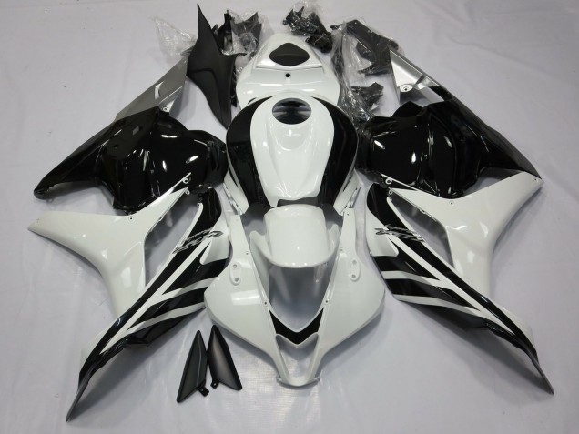 09-12 Noir & Blanc Brillant CBR600RR Carénage Moto 09-12 Noir & Blanc Brillant CBR600RR Carénage Moto